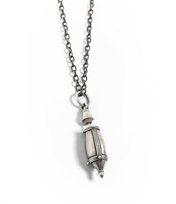 large lantern pendant / sterling silver chain